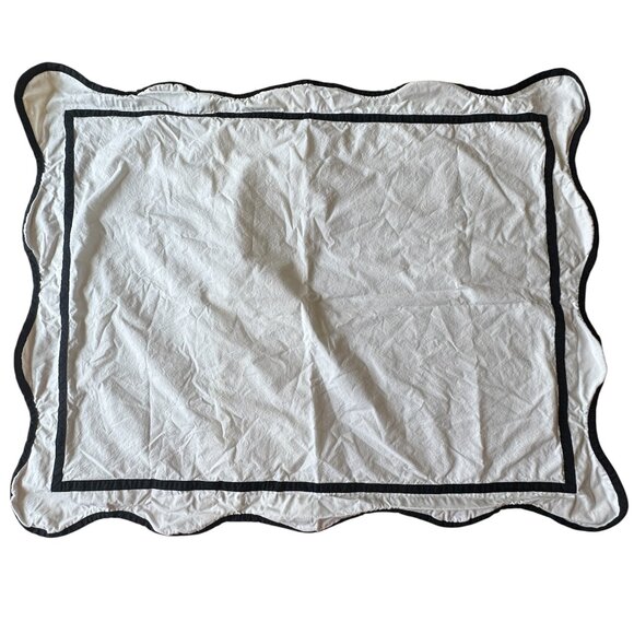 Pottery Barn Teen Emily & Meritt The Scallop TWIN Duvet Cover + Sham - Read - Picture 12 of 15